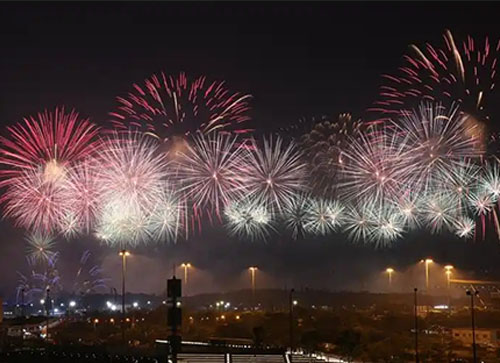 华亭市焰火晚会